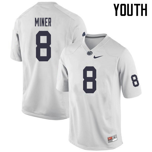 NCAA Nike Youth Penn State Nittany Lions Jordan Miner #8 College Football Authentic White Stitched Jersey VNT2898IX